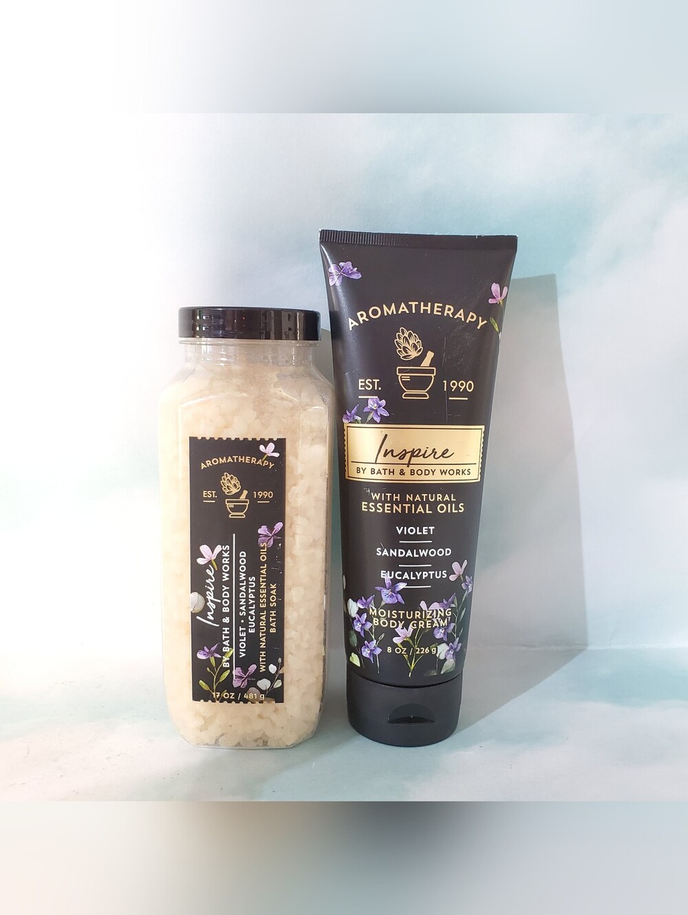 INSPIRE Aromatherapy Violet Sandalwood Eucalyptus Body Care Set